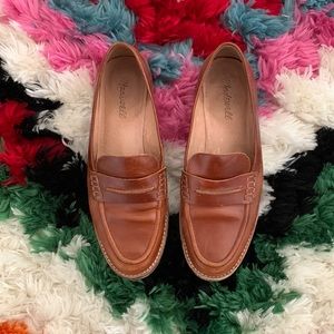 Rarely worn tan genuine leather loafers 8